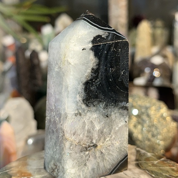 🎄SALE🎄Agate 4 Sided Crystal Point With Druzy! - Picture 6 of 14